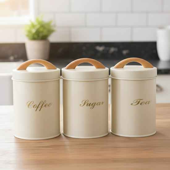 Metal Jar Set - 3 Pcs
